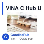 VINA C Hub USB 3 ports câble 2 en 1 - Miniature 2