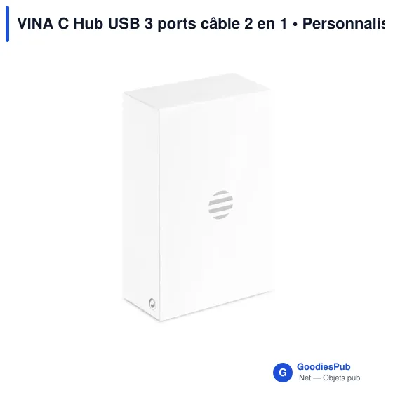 VINA C Hub USB 3 ports câble 2 en 1 - Image 3