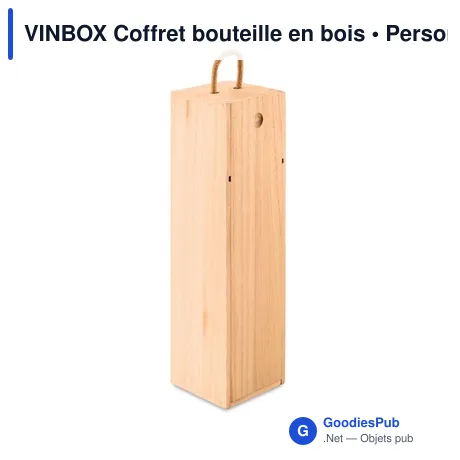 VINBOX Coffret bouteille en bois