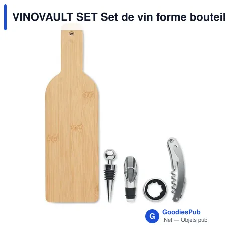 VINOVAULT SET Set de vin forme bouteille