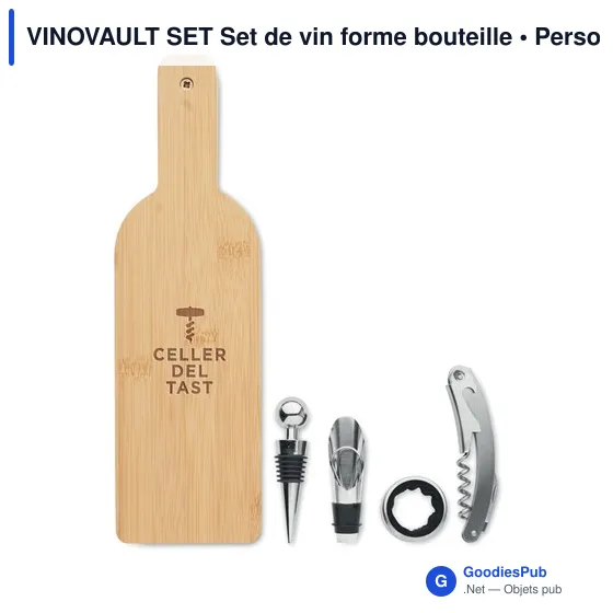 VINOVAULT SET Set de vin forme bouteille - Image 4