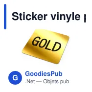 Sticker vinyle personnalisable carré 40 x 40 mm avec logo - Carré 40 - Miniature 4