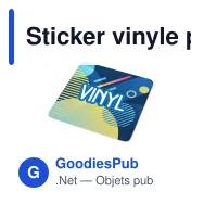 Sticker vinyle personnalisable carré 40 x 40 mm avec logo - Carré 40 - Miniature 5