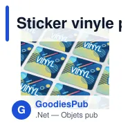 Sticker vinyle personnalisable carré 50 x 50 mm avec logo - Carré 50 - Miniature 1