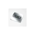 Variante Argent - Sticker vinyle personnalisable carré 50 x 50 mm avec logo - Carré 50