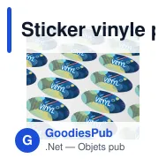 Sticker vinyle personnalisable ovale 20 x 10 mm avec logo - Ovale 20 - Miniature 1