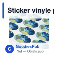 Sticker vinyle personnalisable ovale 40 x 20 mm avec logo - Ovale 40 - Miniature 1