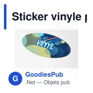 Sticker vinyle personnalisable ovale 40 x 20 mm avec logo - Ovale 40 - Miniature 2
