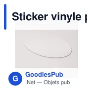 Sticker vinyle personnalisable ovale 40 x 20 mm avec logo - Ovale 40 - Miniature 5