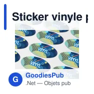 Sticker vinyle personnalisable ovale 60 x 35 mm avec logo - Ovale 60 - Miniature 1