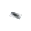 Variante Argent - Autocollant vinyle personnalisable rectangulaire 100 x 30 mm avec logo - Sticker Rectangle