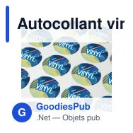Autocollant vinyle personnalisable rond Ø 10 mm avec logo - Sticker Rond - Miniature 1