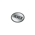 Variante Argent - Autocollant vinyle personnalisable rond Ø 13 mm avec logo - Sticker Rond