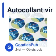 Autocollant vinyle personnalisable rond Ø 20 mm avec logo - Sticker Rond - Miniature 1