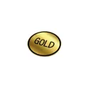 Variante Or - Autocollant vinyle personnalisable rond Ø 20 mm avec logo - Sticker Rond