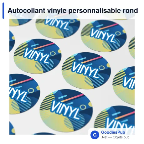 Autocollant vinyle personnalisable rond Ø 25 mm avec logo - Sticker Rond