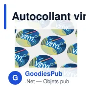 Autocollant vinyle personnalisable rond Ø 30 mm avec logo - Sticker Rond - Miniature 1