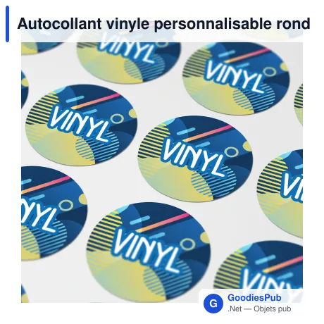 Autocollant vinyle personnalisable rond Ø 30 mm avec logo - Sticker Rond