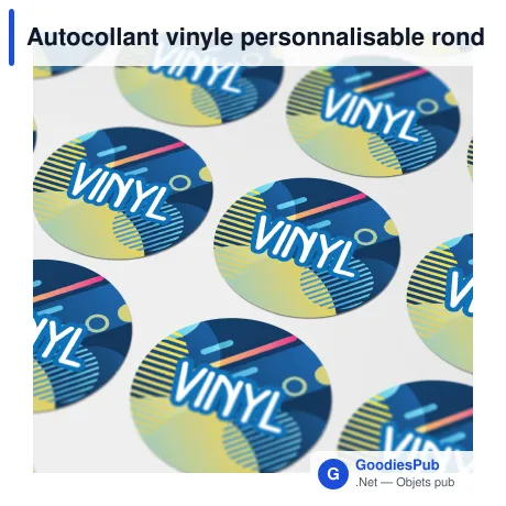 Autocollant vinyle personnalisable rond Ø 35 mm avec logo - Sticker Rond