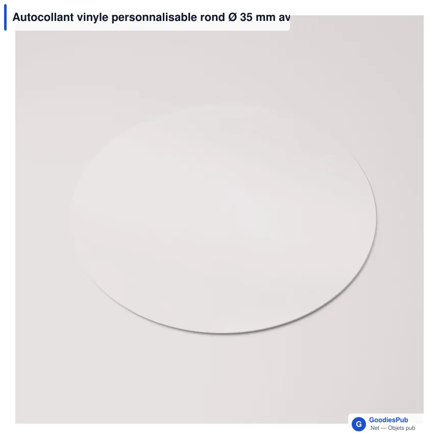 Autocollant vinyle personnalisable rond Ø 35 mm avec logo - Sticker Rond - Image 5