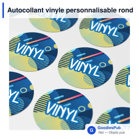 Autocollant vinyle personnalisable rond Ø 45 mm avec logo - Sticker Rond