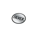 Variante Argent - Autocollant vinyle personnalisable rond Ø 45 mm avec logo - Sticker Rond