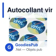 Autocollant vinyle personnalisable rond Ø 50 mm avec logo - Sticker Rond - Miniature 1