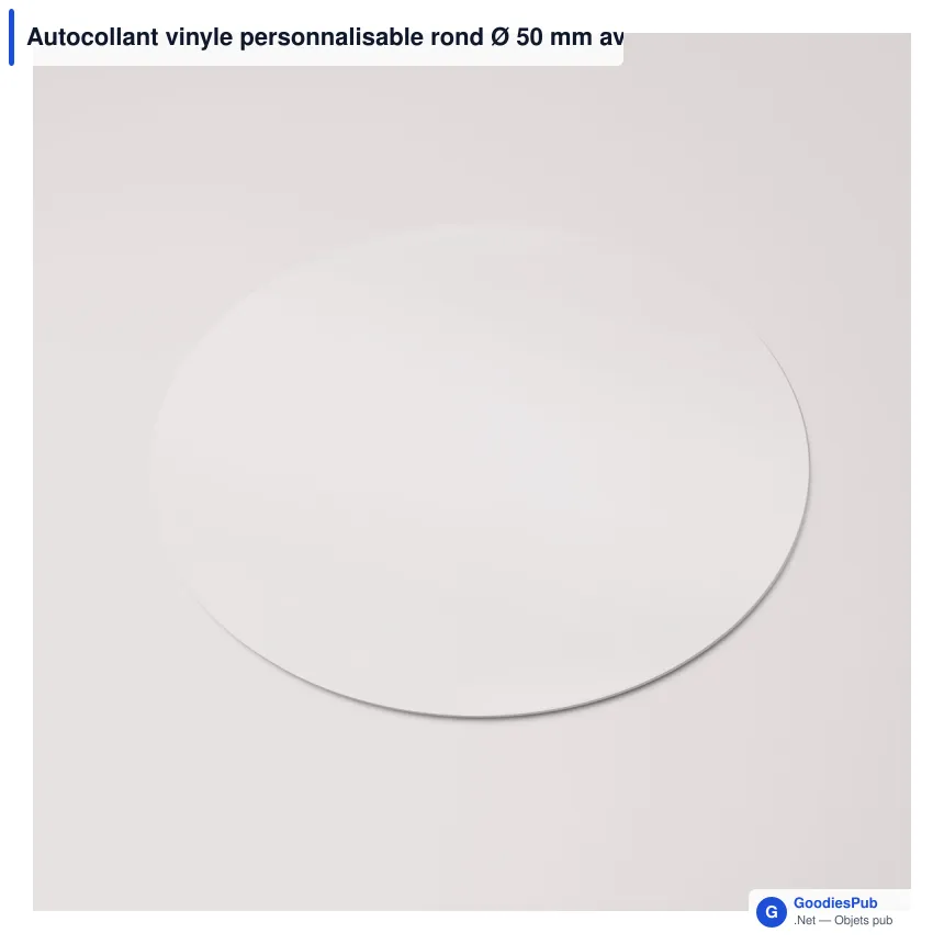 Autocollant vinyle personnalisable rond Ø 50 mm avec logo - Sticker Rond - Image 5