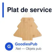 Plat de service en bambou personnalisable avec logo - VIRAM - Miniature 2