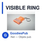 VISIBLE RING Porte-clés gilet de sécurité - Miniature 7