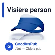 Visière personnalisable en coton avec logo | Angelos - Miniature 1