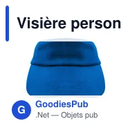 Visière personnalisable en coton avec logo | Angelos - Miniature 2