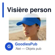 Visière personnalisable en coton avec logo | Angelos - Miniature 3