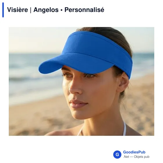 Visière personnalisable en coton avec logo | Angelos - Image 3