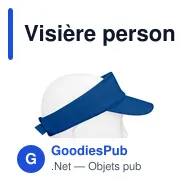 Visière personnalisable en coton avec logo | Angelos - Miniature 4