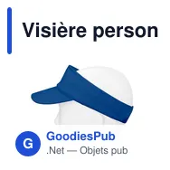 Visière personnalisable en coton avec logo | Angelos - Miniature 5