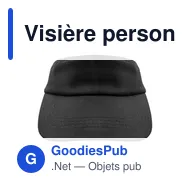 Visière personnalisable en coton avec logo | Angelos - Miniature 8