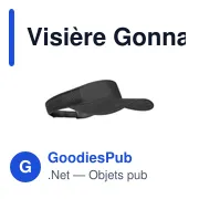 Visière personnalisable Gonnax avec logo - Accessoire textile - Miniature 1