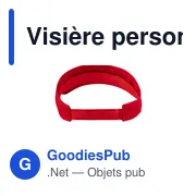 Visière personnalisable Gonnax avec logo - Accessoire textile - Miniature 5