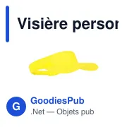 Visière personnalisable Gonnax avec logo - Accessoire textile - Miniature 6