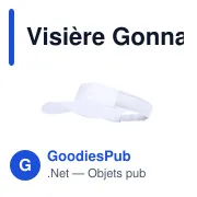 Visière personnalisable Gonnax avec logo - Accessoire textile - Miniature 7