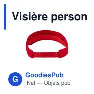 Visière personnalisable Gonnax avec logo - Accessoire textile - Miniature 10