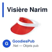 Visière personnalisable Narim avec logo - Protection UV - Miniature 1