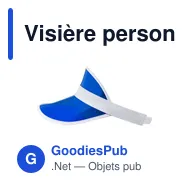 Visière personnalisable Narim avec logo - Protection UV - Miniature 12