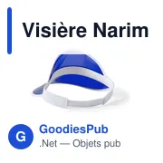 Visière personnalisable Narim avec logo - Protection UV - Miniature 4