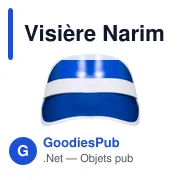 Visière personnalisable Narim avec logo - Protection UV - Miniature 5