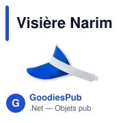 Visière personnalisable Narim avec logo - Protection UV - Miniature 6