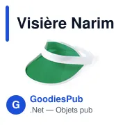 Visière personnalisable Narim avec logo - Protection UV - Miniature 7