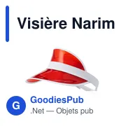 Visière personnalisable Narim avec logo - Protection UV - Miniature 8