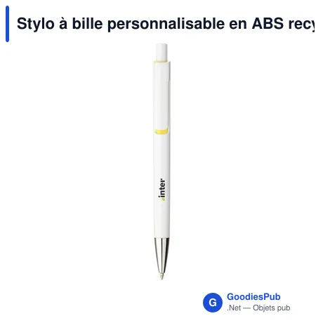 Stylo à bille personnalisable en ABS recyclé avec logo - Vista GRS